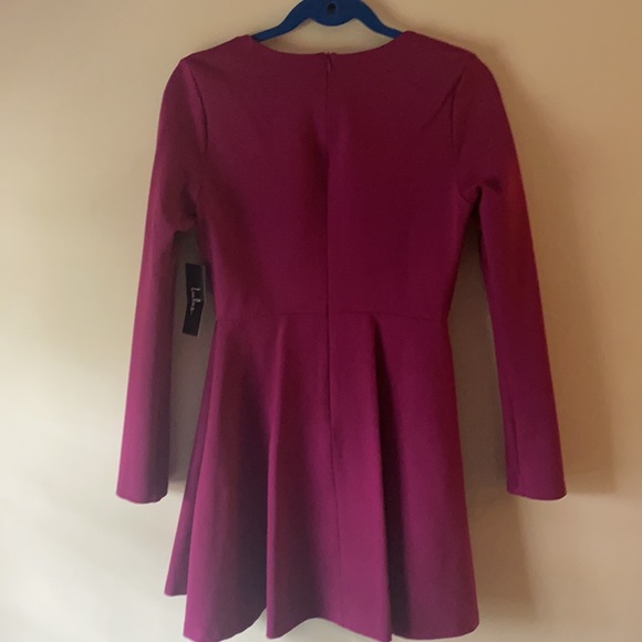 NWT Lulu’s dress. Fit and flare. Dark pink/maroon. Size M - Picture 5 of 5